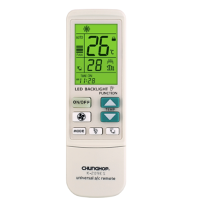 K-209ES universal AC remote with torch and LCD backlight
