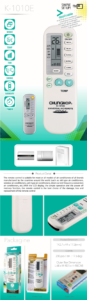 K-1010E universal air conditioner remote control with HD display