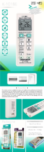 K-1018E universal air conditioner remote control with electrical heating