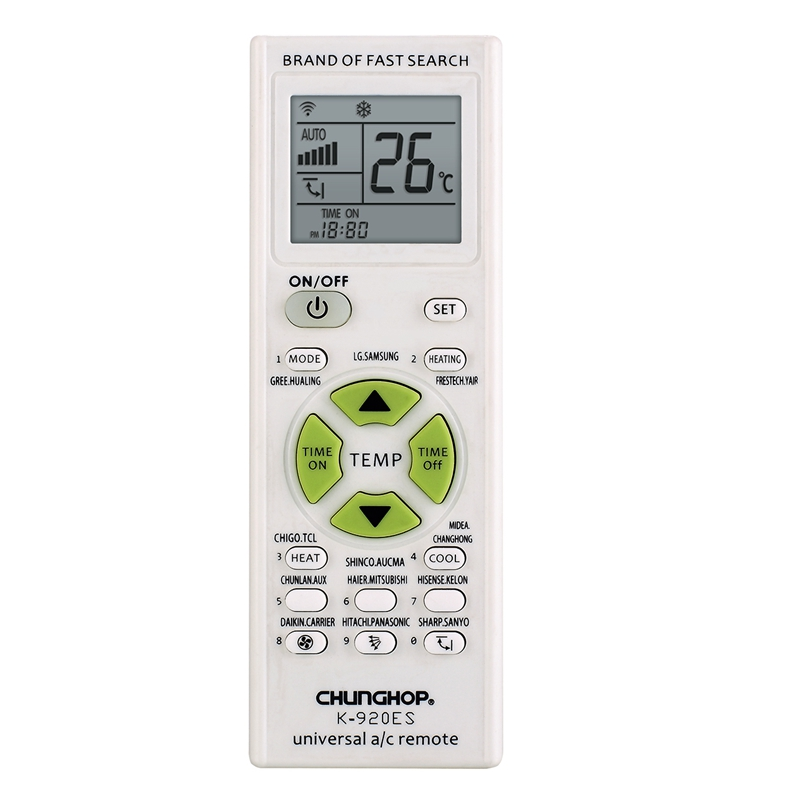 K-920ES universal air conditioner remote control with brand button pairing