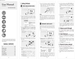 RM-628E universal remote controls 6 devices